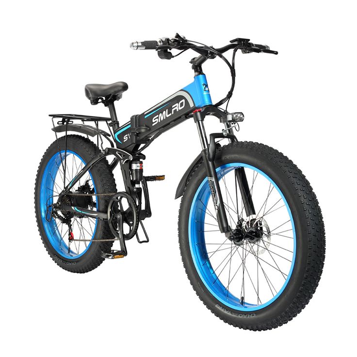 SMLRO S11F Folding fat tyre E-bike -1000w (Blue & Black)