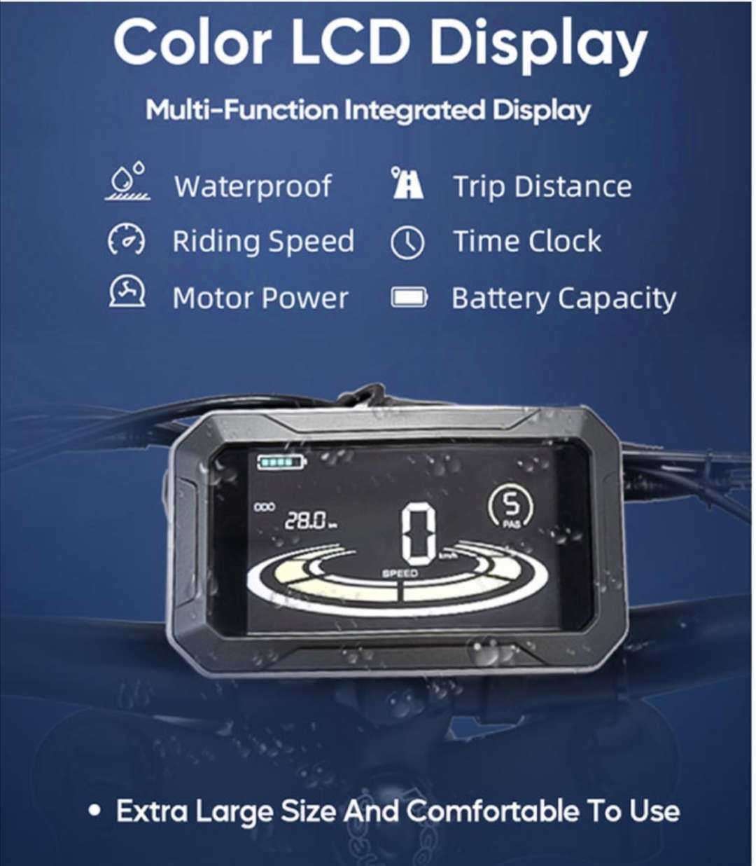 TAIQI XT600 Scrambler Motorbike Style E-bike - 500w (Red)