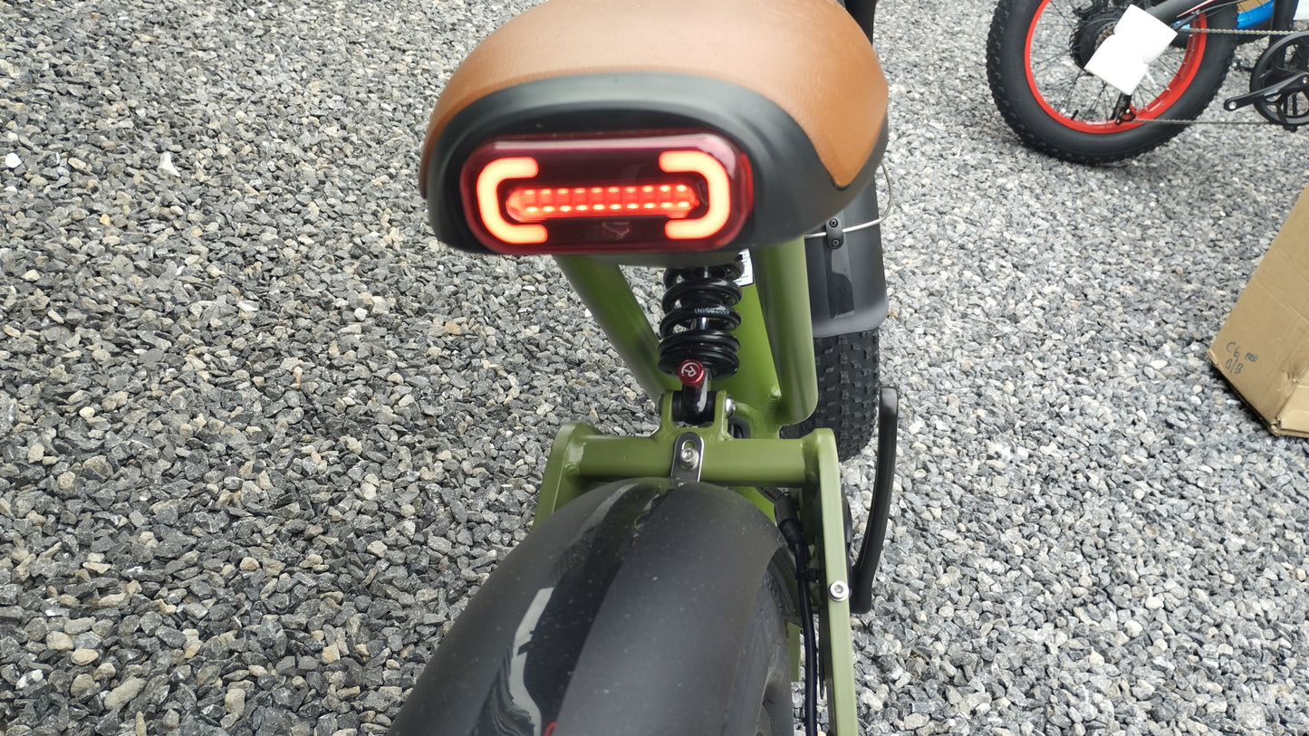 TAIQI XT600 Scrambler Motorbike Style E-bike - 500w (Green)