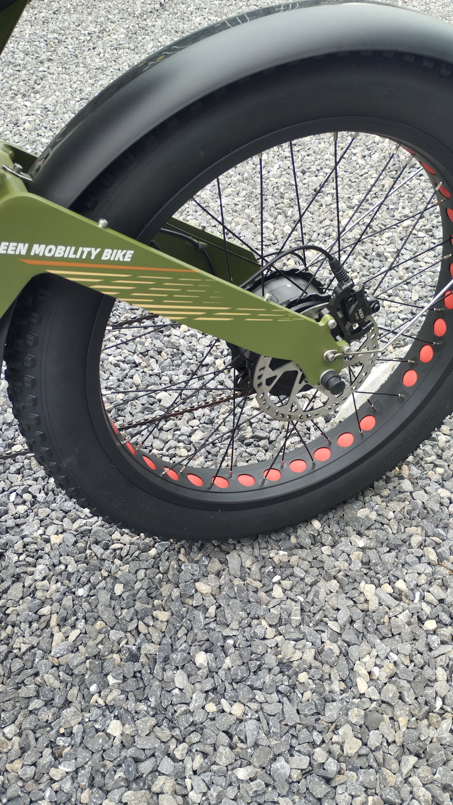 TAIQI XT600 Scrambler Motorbike Style E-bike - 500w (Green)