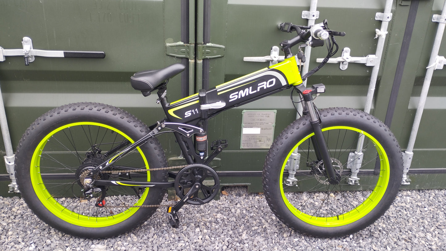 Sold SMLRO S11F fat tyre folding Ebike. 1000w 48v 15Ah.Ex-Display
