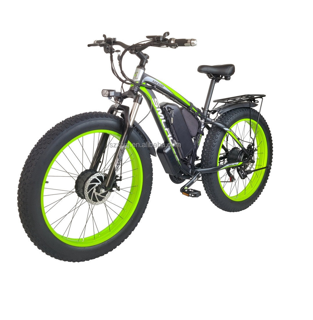 SMLRO XDC600 E-Mountain Bike - 1000w (Green/Black) 20 Ah