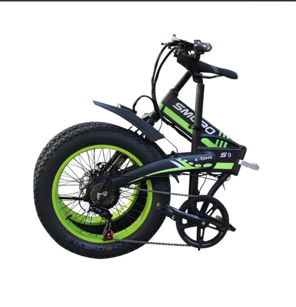 SMLRO S9F Folding Off-Road E-bike - 1000w (Green/Black)