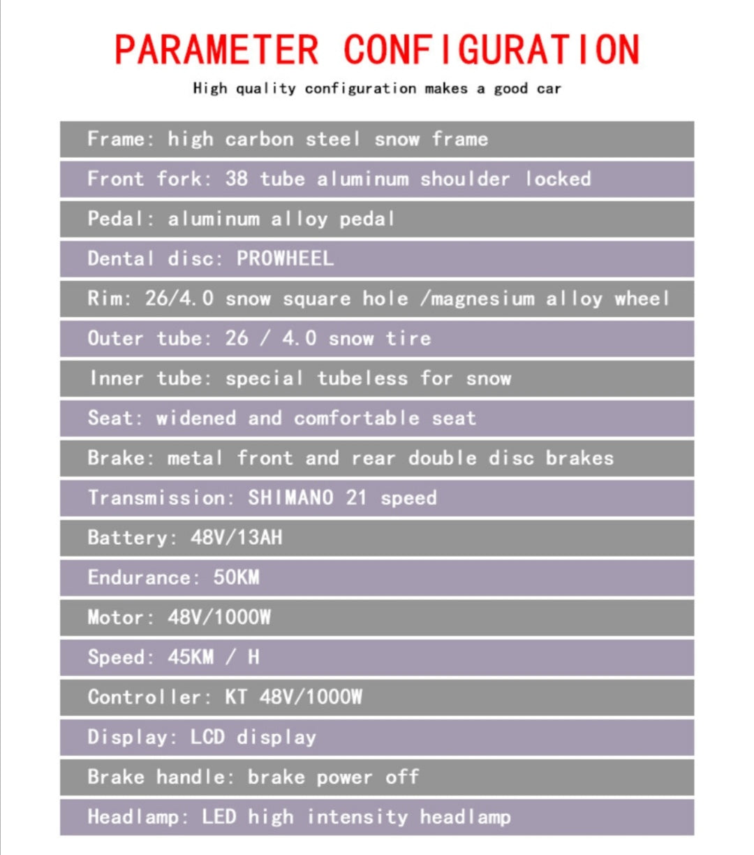 TAOCI Python Sport E-Mountain Bike- 1000w (Black/Red)