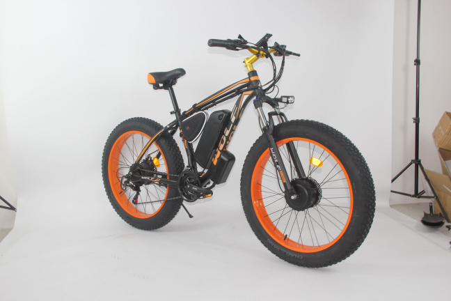Wolf Predator Dual Motor E-Mountain Bike - X2 1000w (Orange/Black)