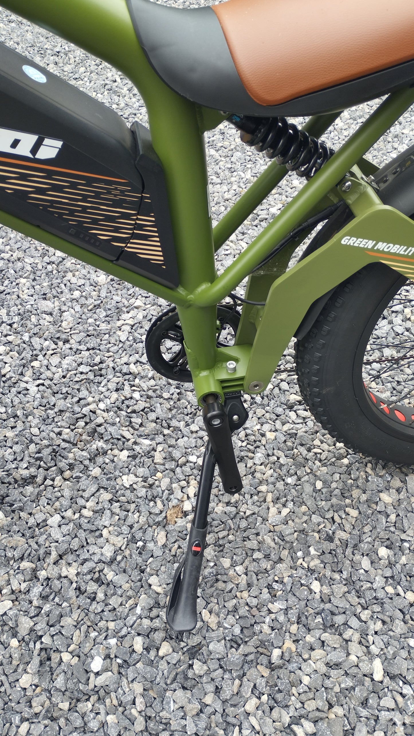 TAIQI XT600 Scrambler Motorbike Style E-bike - 500w (Green)
