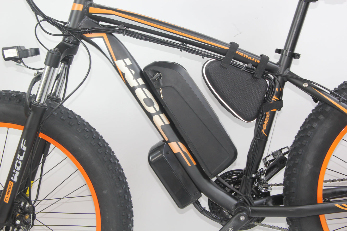 Wolf Predator Dual Motor E-Mountain Bike - X2 1000w (Orange/Black)