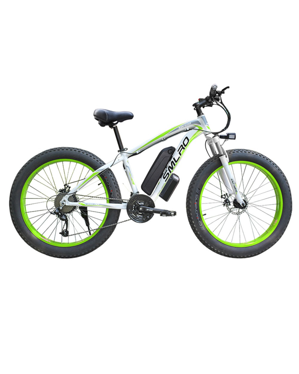 SMLRO XDC600 E-Mountain Bike - 1000w (White/Green) 17.5Ah