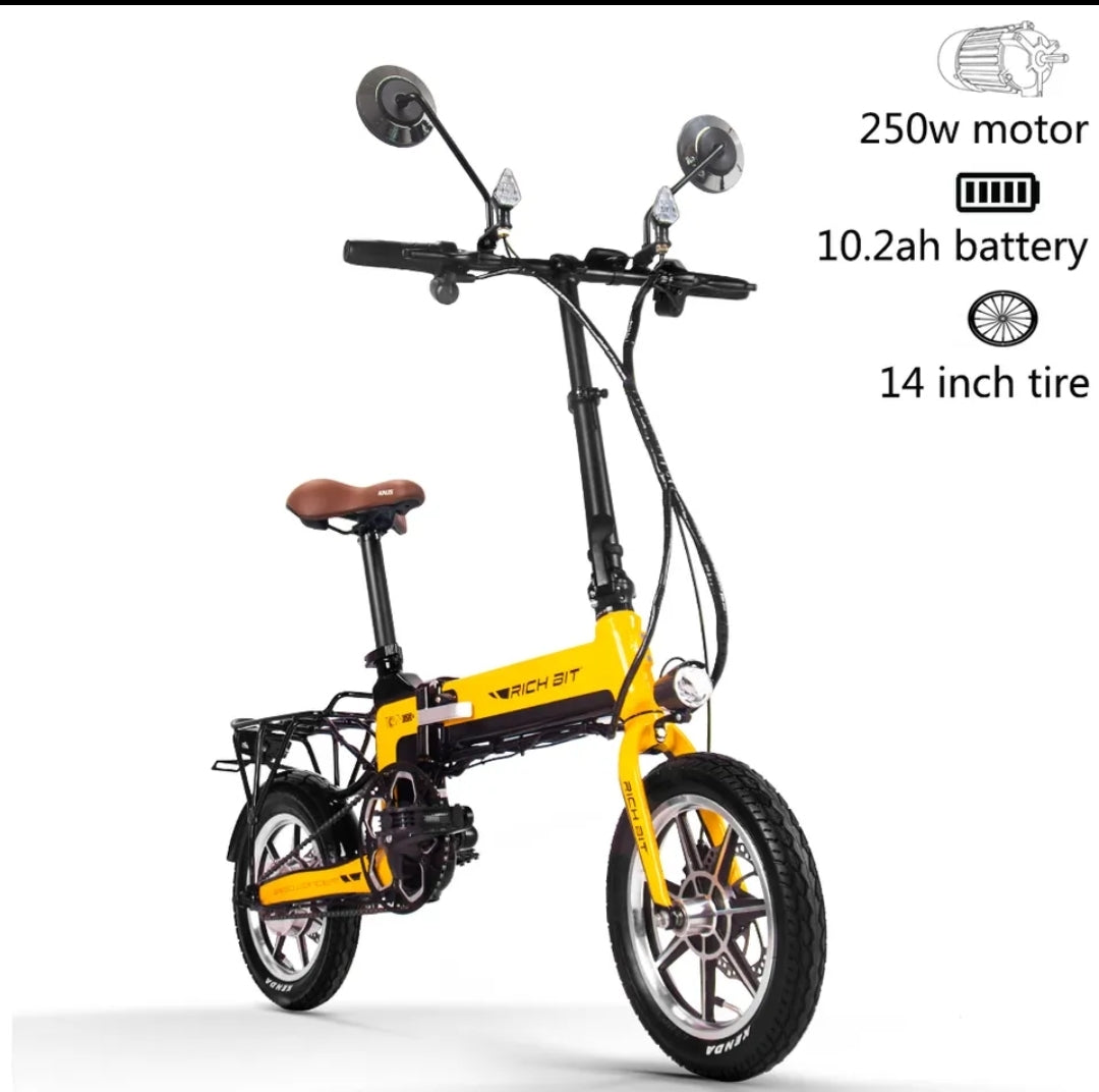 Rich Bit RT-619 Folding City E-bike - 250w (Yellow)