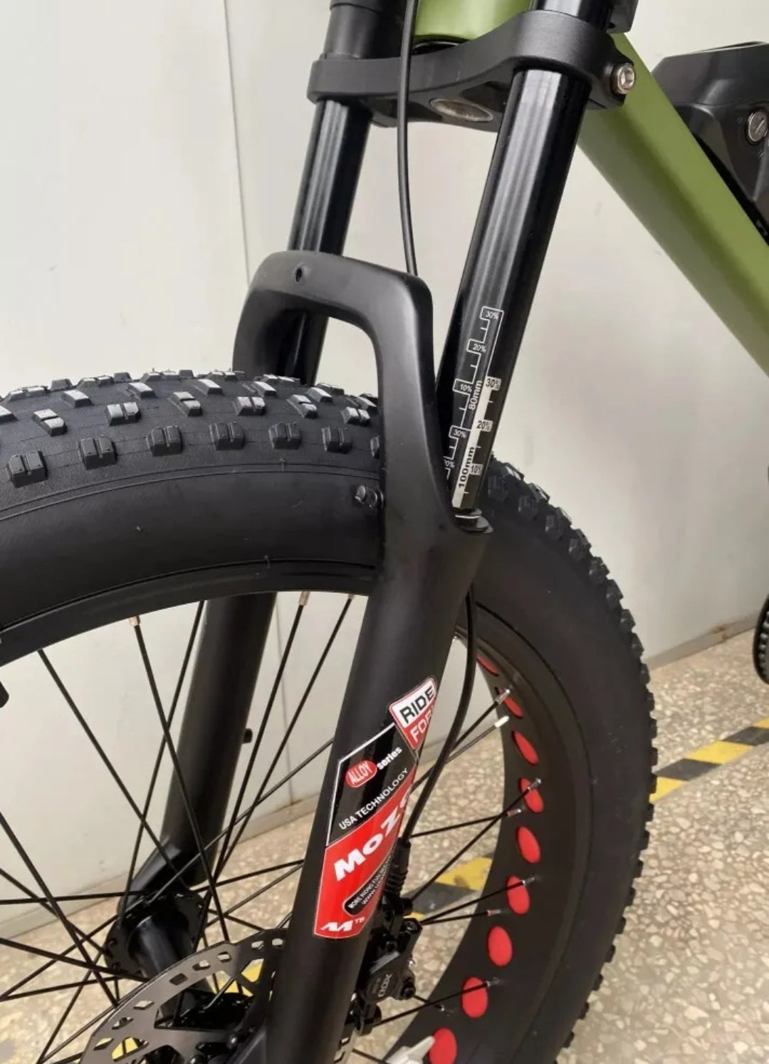 TAIQI XT600 Scrambler Motorbike Style E-bike - 500w (Green)