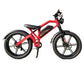 TAIQI XT600 Scrambler Motorbike Style E-bike - 500w (Red)