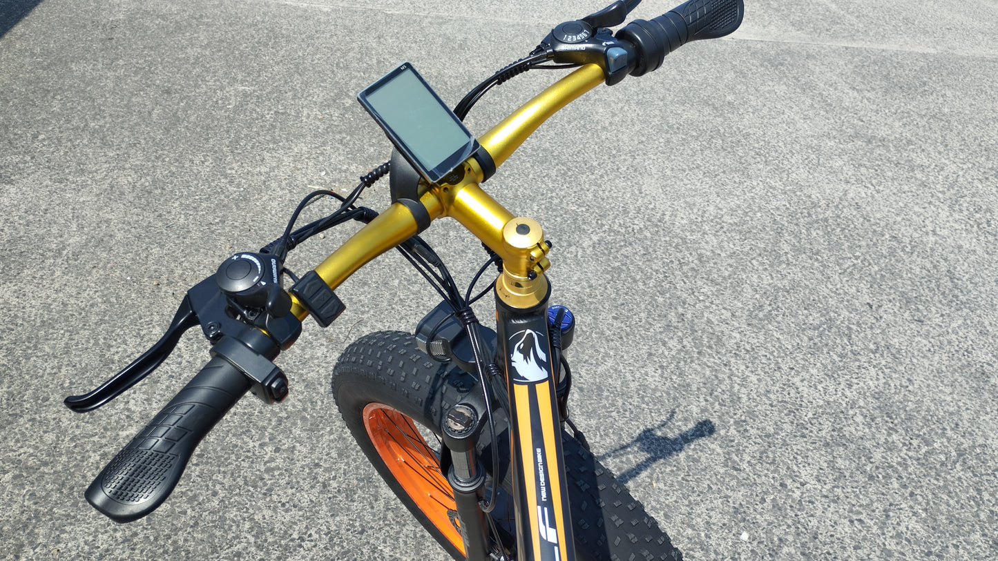 Wolf Predator Dual Motor E-Mountain Bike - X2 1000w (Orange/Black)
